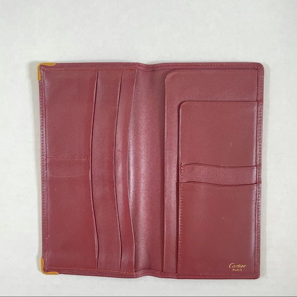 Cartier Handbags - CARTIER Paris Vintage Checkbook Long Wallet